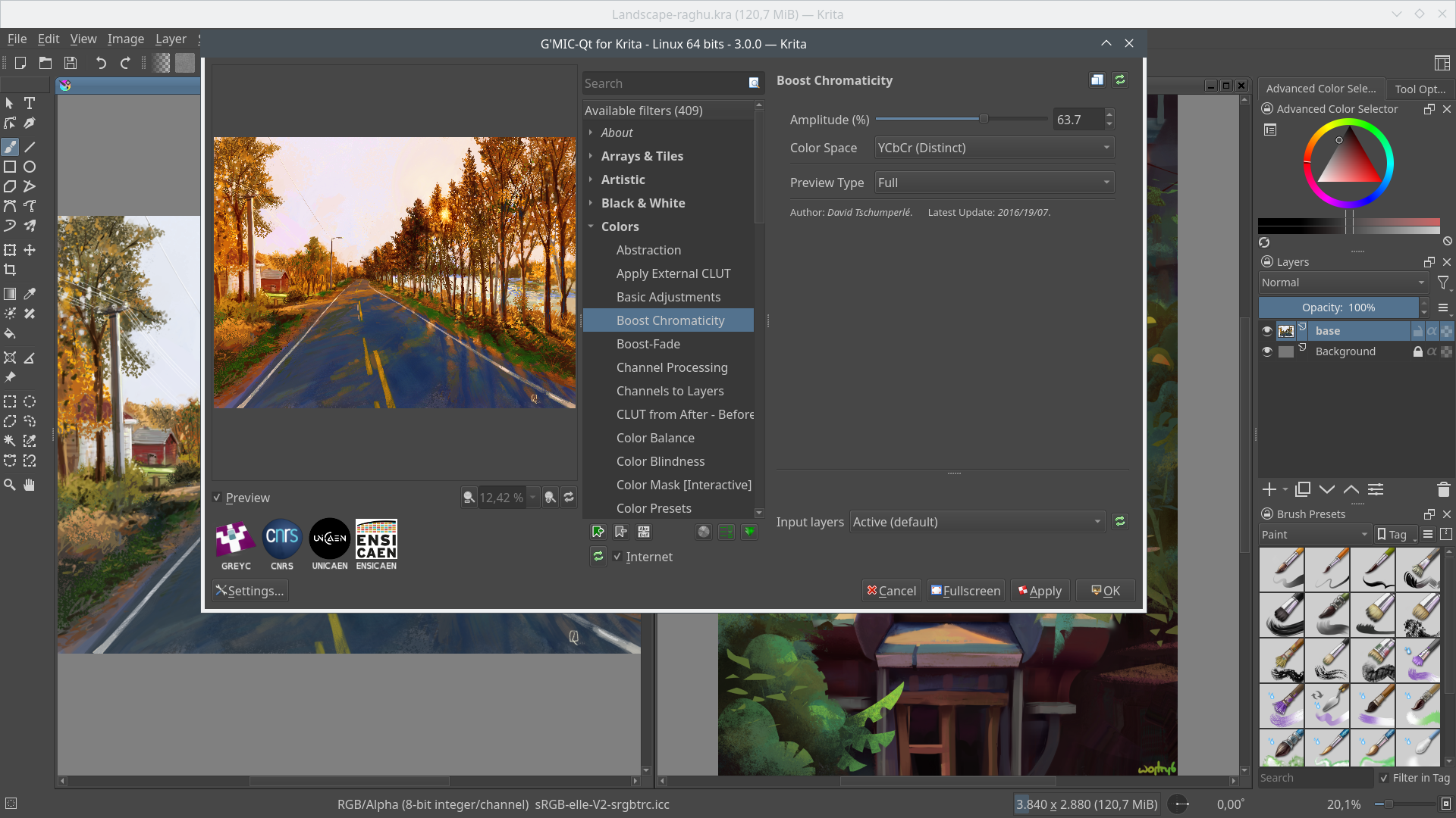 G'MIC plugin in Krita